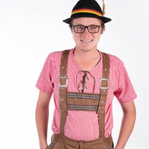 Camisa Xadrez Vermelho e Branco