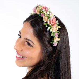 Tiara Típica Rosé, Lilás e Bege