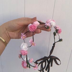 Coroa Rosa com Branco